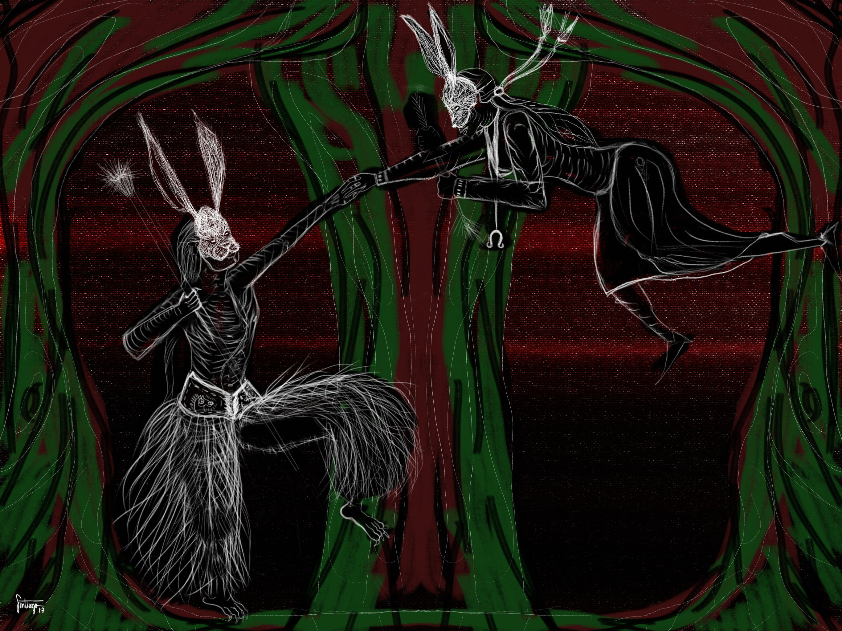 Lobo y Conejo: Guardianes del Umbral Eterno